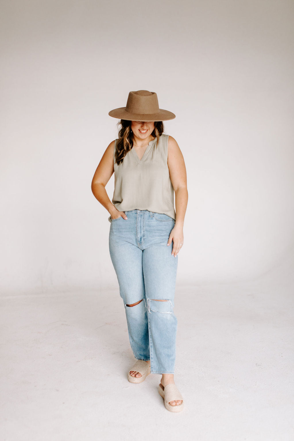 sage_green_v_neck_tank