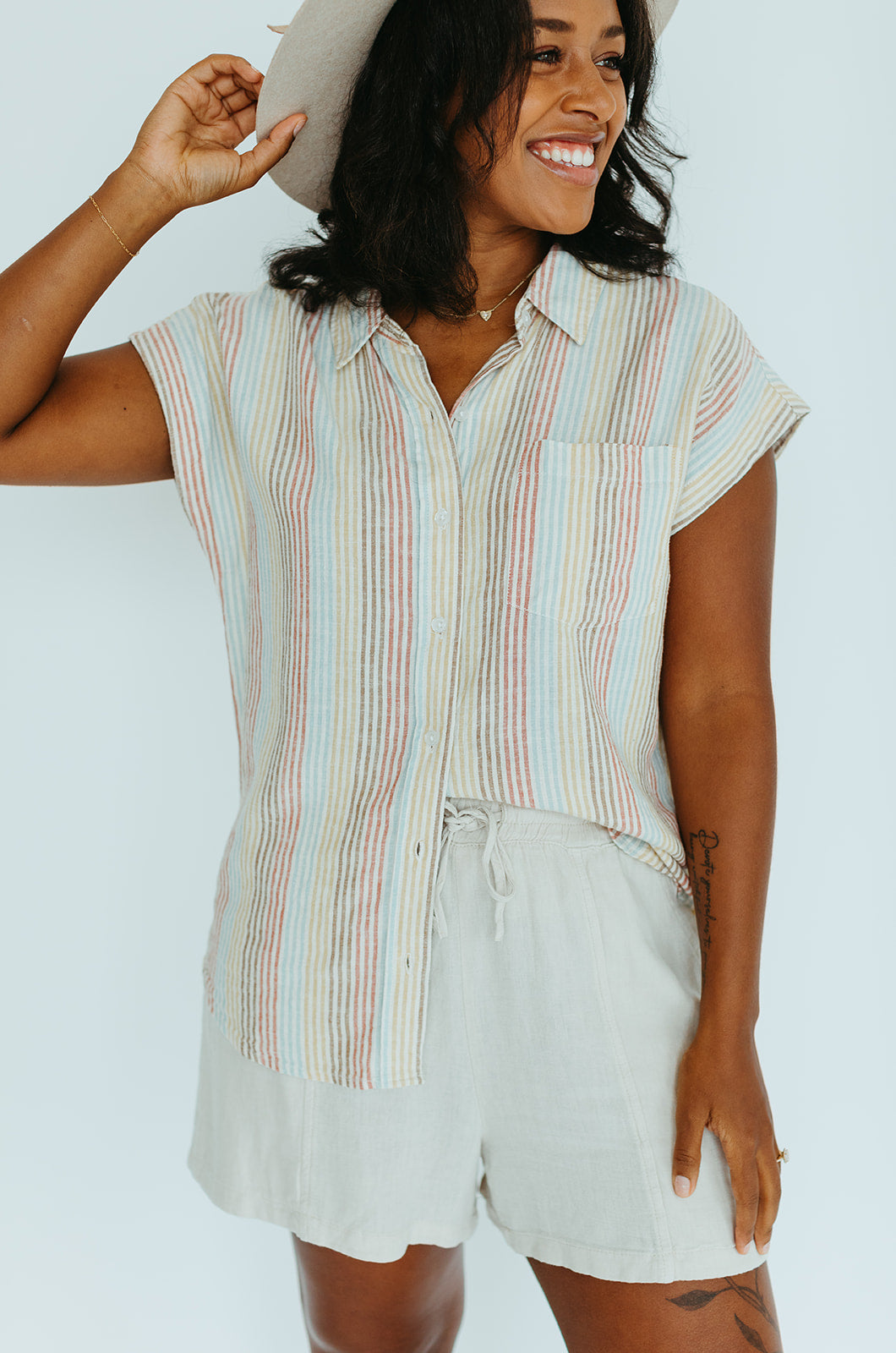 multi_colored_striped_linen_button_up_collared_top_womens