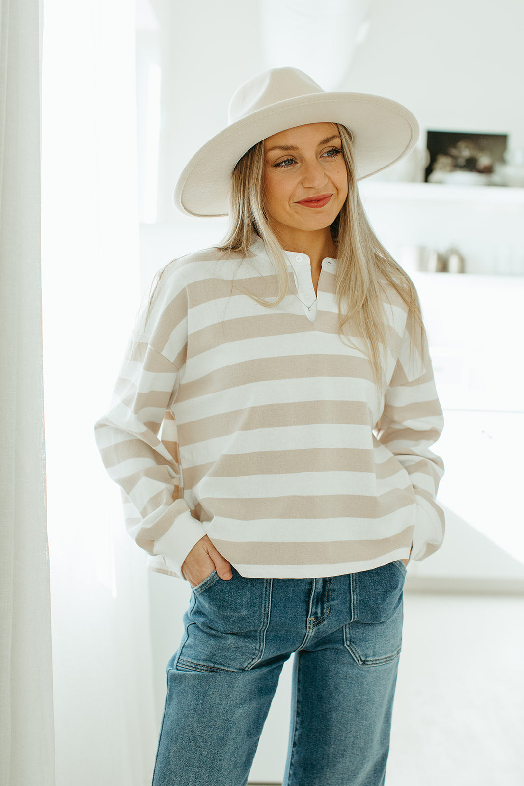 white_taupe_striped_long_sleeve_rugby_henley_top