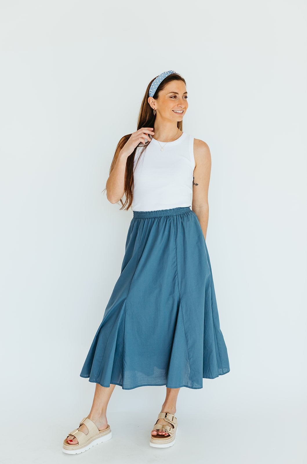 blue_cotton_midi_skirt_elastic_waist