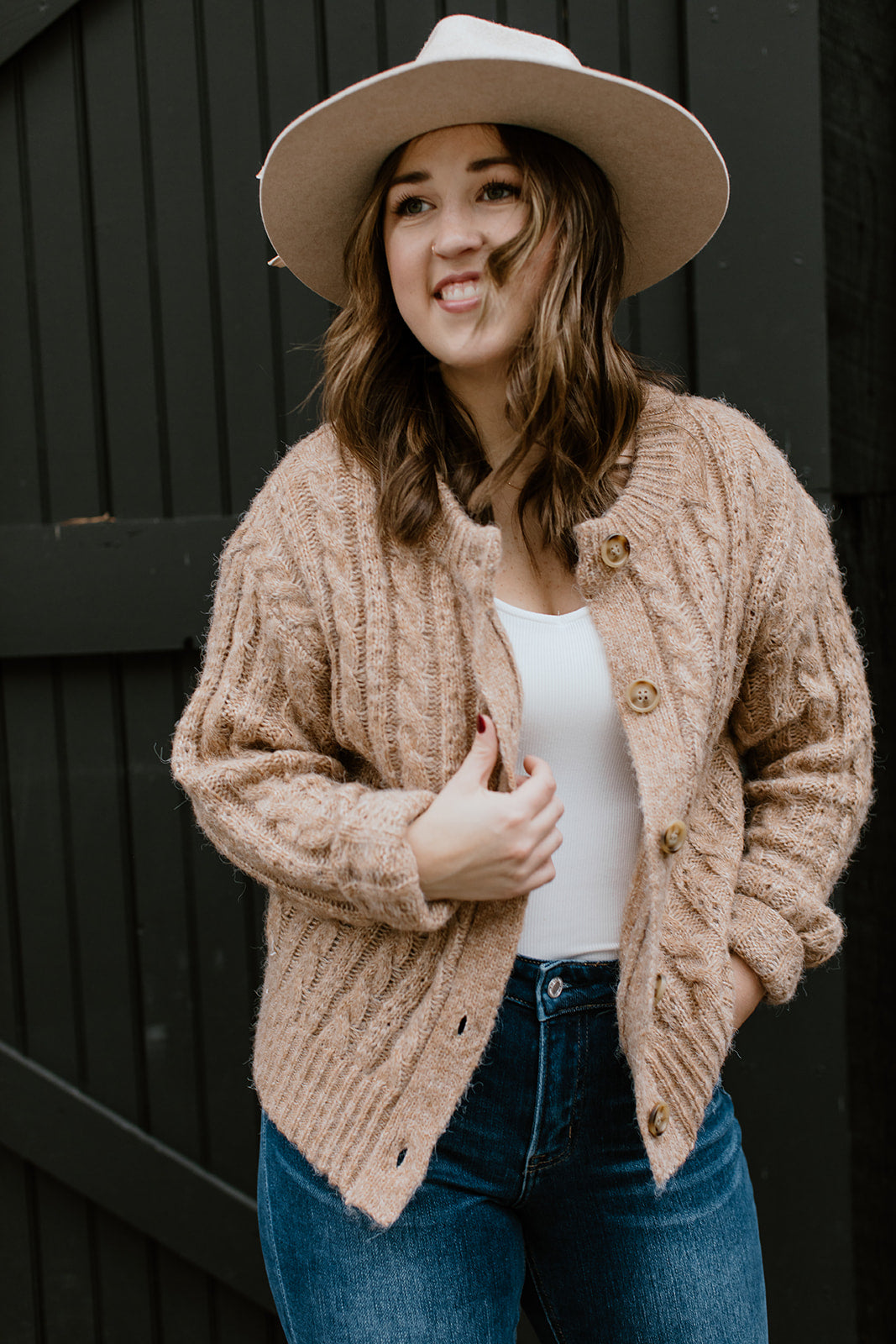 tan_cable_knit_button_cardigan